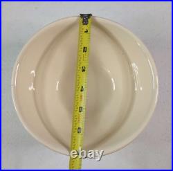 Vintage McCoy Pink Blue Stripe Set Bean Pot Ovenware Mixing Bowl 6 7 8 12