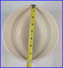 Vintage McCoy Pink Blue Stripe Set Bean Pot Ovenware Mixing Bowl 6 7 8 12