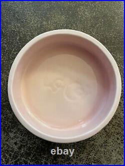 Vintage McCoy Pink Pottery Dog Bowl. Yip. Yip. Yip