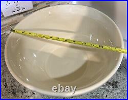 Vintage McCoy Pottery 0114 USA 14 Mixing Bread Dough Bowl Pink Blue Stripe