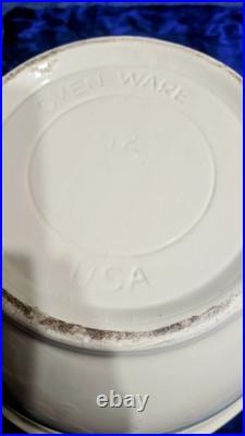 Vintage McCoy Pottery Pink & Blue Stripes qty 4 Mixing Nesting Bowls Set