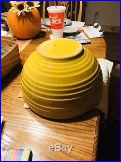 Vintage Mccoy 12 Yellow Pottery Large Ring Mixing Bowl Rare Find