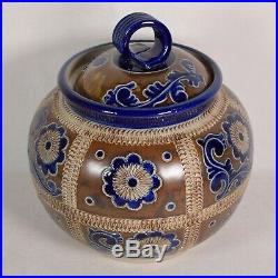 Vintage Merkelbach Goebel German Salt Glaze Pottery Tureen Punch Bowl Cobalt
