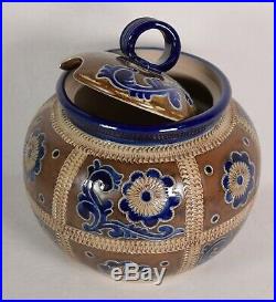 Vintage Merkelbach Goebel German Salt Glaze Pottery Tureen Punch Bowl Cobalt