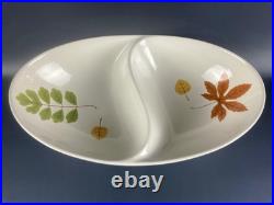 Vintage Metlox Central Park Shoreline Shape Divided Bowl Very Rare Pattern
