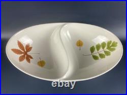 Vintage Metlox Central Park Shoreline Shape Divided Bowl Very Rare Pattern