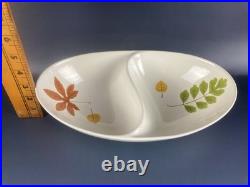 Vintage Metlox Central Park Shoreline Shape Divided Bowl Very Rare Pattern