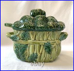 Vintage Metlox PoppyTrail Broccoli Shape Soup Tureen with Ladle Mint Condition