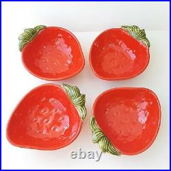Vintage Metlox Poppytrail California Strawberry Kitchen 4 Plate 4 Bowls 4 Mugs