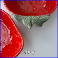 Vintage Metlox Poppytrail California Strawberry Kitchen 6 Plates 4 Bowls 3 Cups