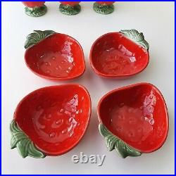 Vintage Metlox Poppytrail California Strawberry Kitchen 6 Plates 4 Bowls 3 Cups