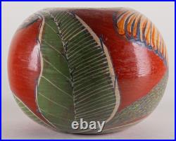 Vintage Mexican Tonala Hand Burnished Globular Tecomate Form Bowl C. 1930-40's