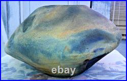 Vintage Michael Weinberg Hand Made Raku Pottery Vase Bowl Signed Glazed Basin