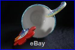 Vintage Mid 20thC DeSimone Painted Italian Art Pottery Rooster Planter Bowl