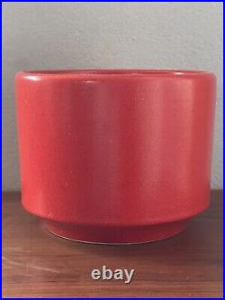 Vintage Mid Century C-8 Gainey Pottery Speckled Cherry Red Planter pot RARE