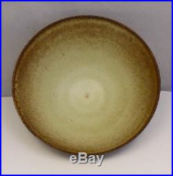 Vintage Mid Century Edwin & Mary Scheier Studio Art Pottery Brown & Gray Bowl