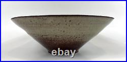 Vintage Mid Century Modern Accolay France Abstract Pottery Bowl 12