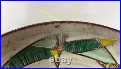 Vintage Mid Century Modern Accolay France Abstract Pottery Bowl 12