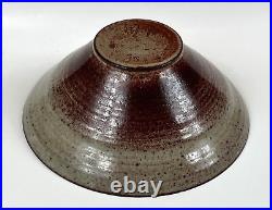 Vintage Mid Century Modern Accolay France Abstract Pottery Bowl 12