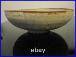 Vintage Mid Century Modern Bowl Studio Art Pottery 8-1/4 Bowl Chop Mark Signed