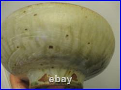 Vintage Mid Century Modern Bowl Studio Art Pottery 8-1/4 Bowl Chop Mark Signed