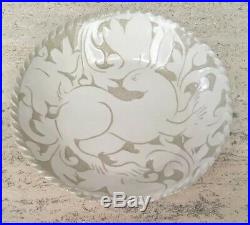 Vintage Miranda Thomas Pottery Platter Incised Decoration of Bunny Rabbit