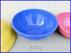 Vintage Mixing Nesting Bowl Set Colored Pottery Nice