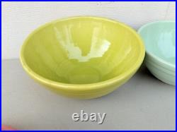 Vintage Mixing Nesting Bowl Set Colored Pottery Nice