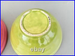 Vintage Mixing Nesting Bowl Set Colored Pottery Nice