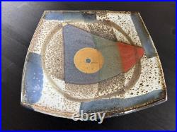 Vintage Modern Signed Ceramic Bowl Dish Handcrafted Glazed Pottery