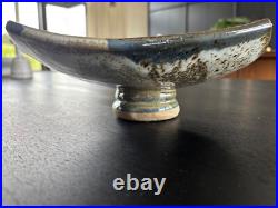 Vintage Modern Signed Ceramic Bowl Dish Handcrafted Glazed Pottery