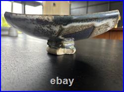 Vintage Modern Signed Ceramic Bowl Dish Handcrafted Glazed Pottery