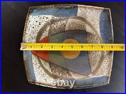 Vintage Modern Signed Ceramic Bowl Dish Handcrafted Glazed Pottery