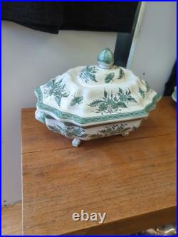 Vintage Monstiers Faience French Pottery Tureen With Grotesques