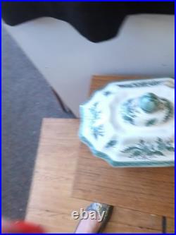 Vintage Monstiers Faience French Pottery Tureen With Grotesques