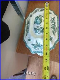 Vintage Monstiers Faience French Pottery Tureen With Grotesques