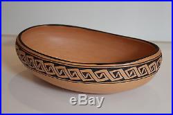 Vintage Museum Quality Native American Hopi Pottery 10.5 Bowl by Garnet Pavatea