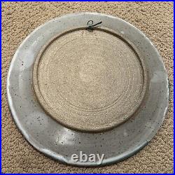 Vintage Nancy Manes Plum Studio Pottery Hanging 13 1/4 Wall Plaque