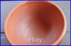 Vintage Native American Hopi Red Clay Pottery Bowl Signed Beth Sakeva 1940s