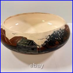 Vintage Native American Navajo Pueblo Pottery Bowl Juan Redeye Bowl Pot