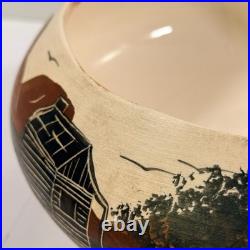 Vintage Native American Navajo Pueblo Pottery Bowl Juan Redeye Bowl Pot