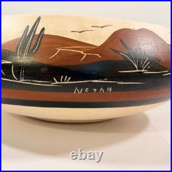 Vintage Native American Navajo Pueblo Pottery Bowl Juan Redeye Bowl Pot