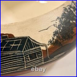 Vintage Native American Navajo Pueblo Pottery Bowl Juan Redeye Bowl Pot