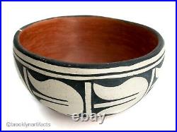 Vintage Native American Pueblo Indian Redware Pottery Bowl / Jar Marie Aguilar