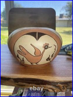 Vintage Native Pottery Bowl Rainbird
