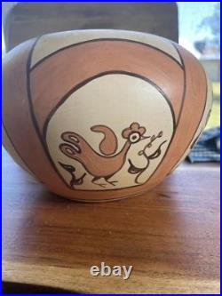 Vintage Native Pottery Bowl Rainbird