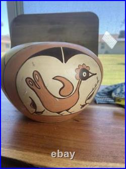 Vintage Native Pottery Bowl Rainbird