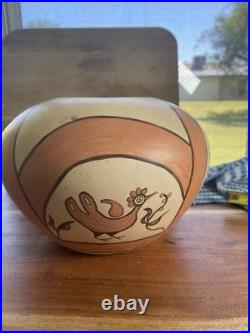Vintage Native Pottery Bowl Rainbird