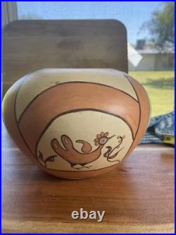 Vintage Native Pottery Bowl Rainbird