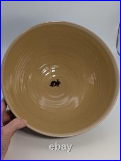 Vintage Nicholas Mosse 10 Checkerboard Rabbit Large Salad Bowl Ireland Pottery